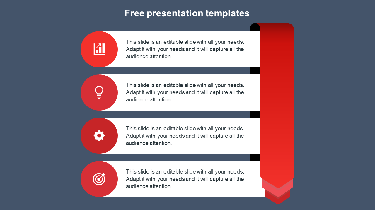 free presentation templates-red